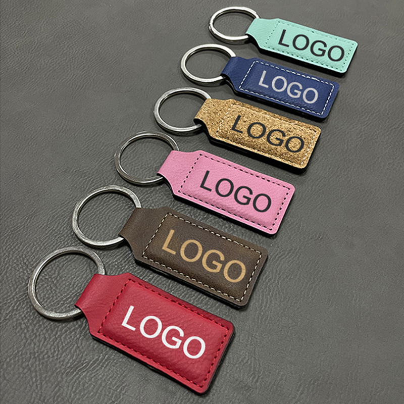 Keychains Dronuilleog Leatherette Laserable le Imeall Oiled