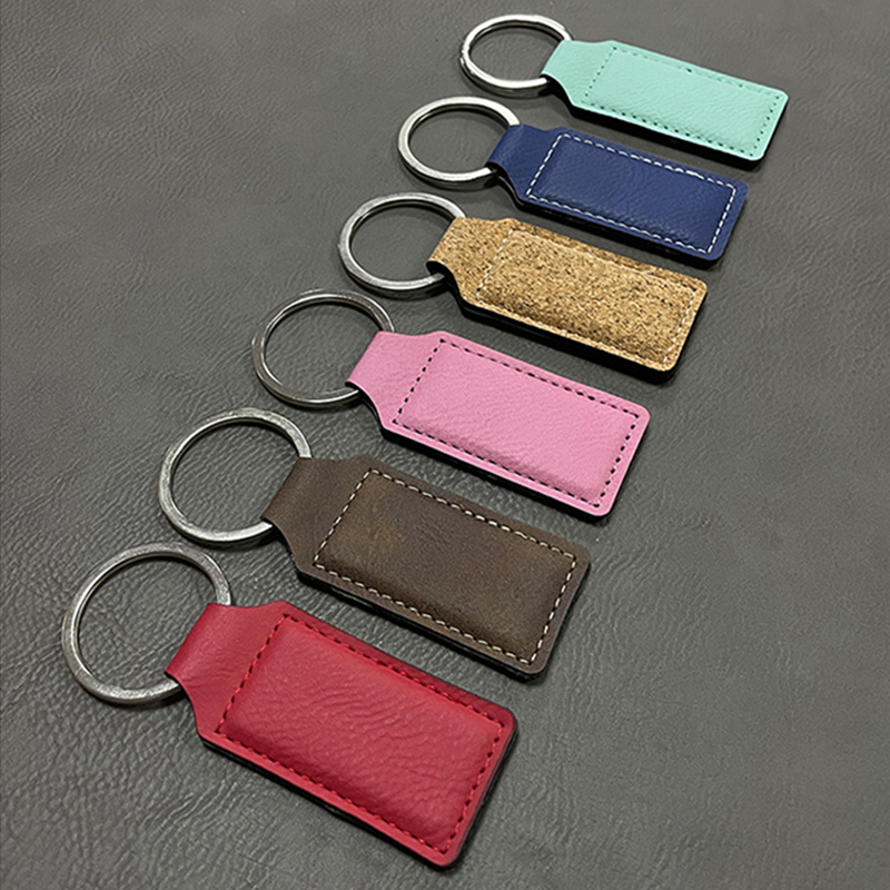 Keychains Dronuilleog Leatherette Laserable le Imeall Oiled