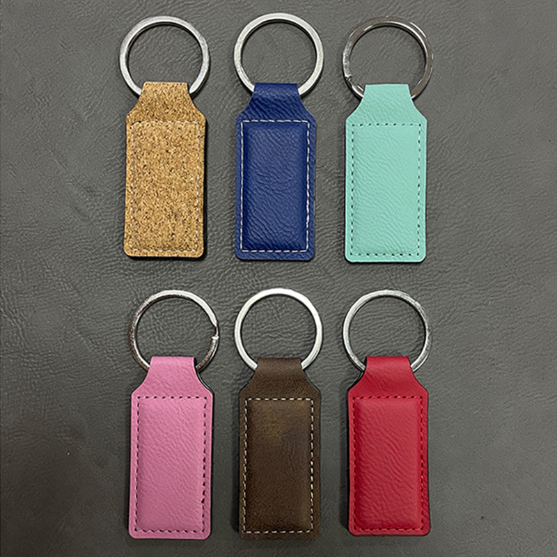 Keychains Dronuilleog Leatherette Laserable le Imeall Oiled