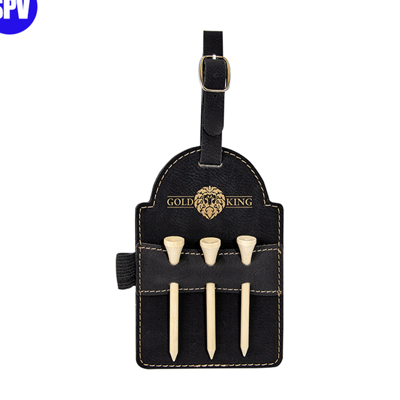 Clib Mála Gailf Leatherette Laserable le Tees