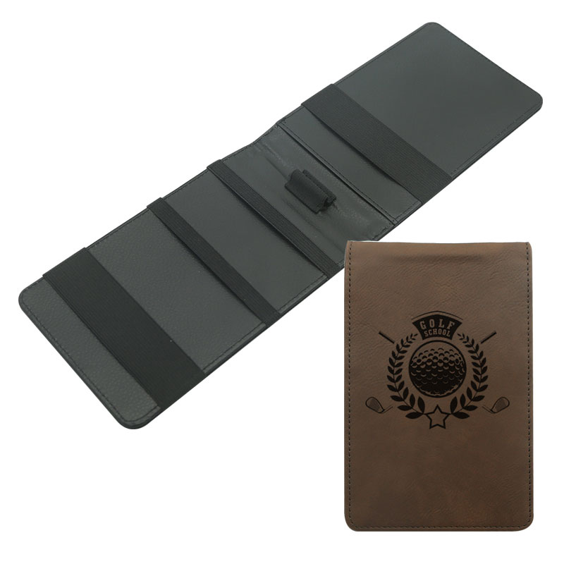 Sealbhóir Scórchárta Gailf Leatherette Laserable