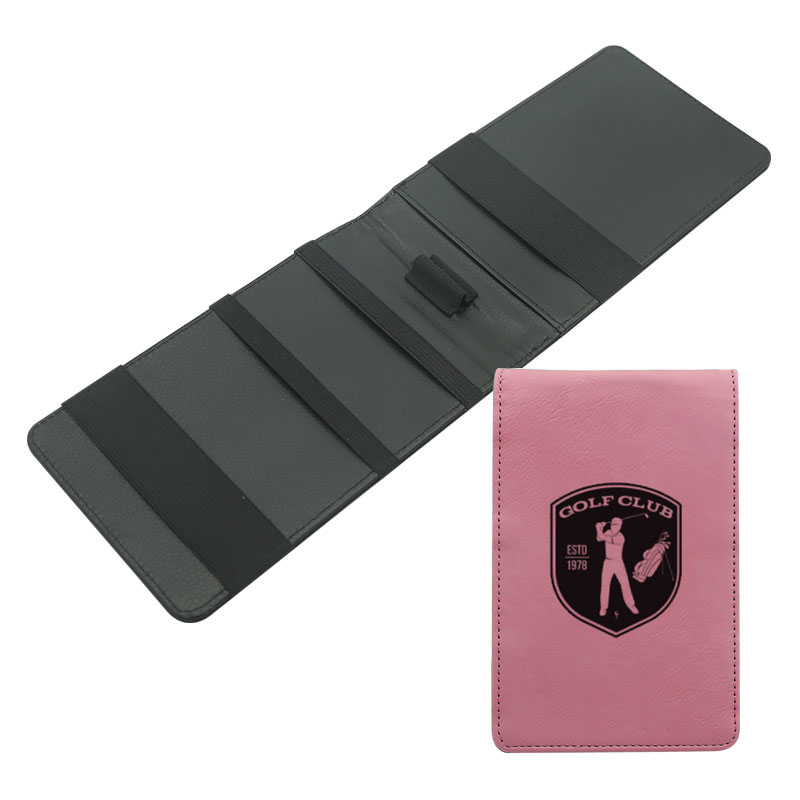 Sealbhóir Scórchárta Gailf Leatherette Laserable