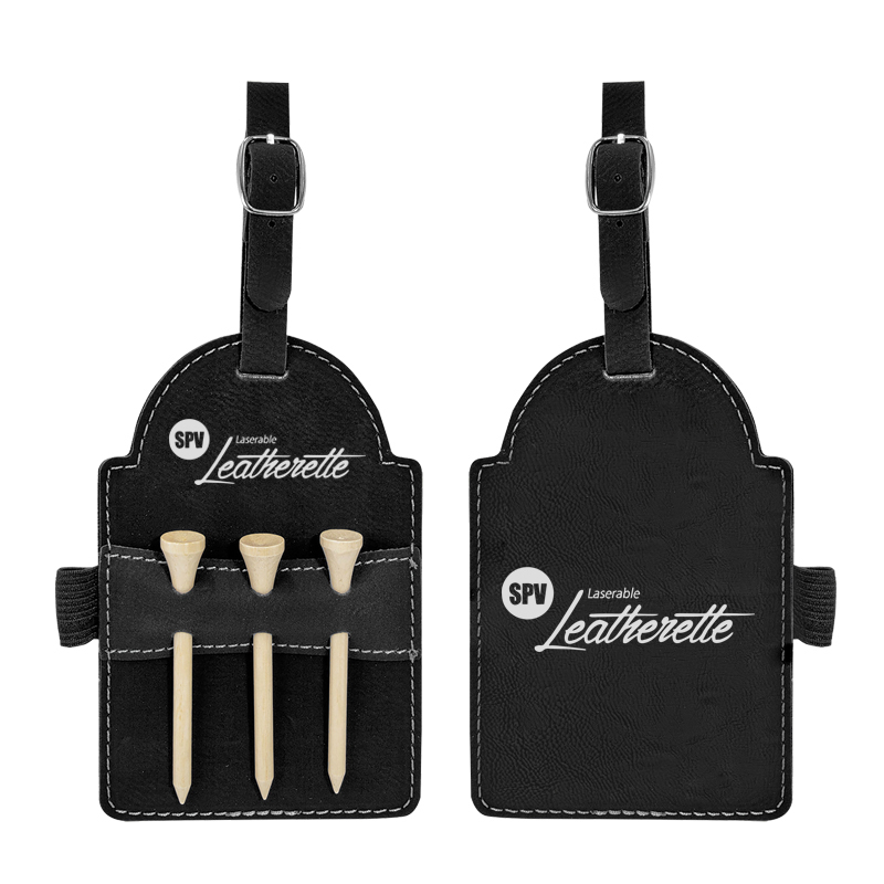 Clib Mála Gailf Leatherette Laserable le Tees