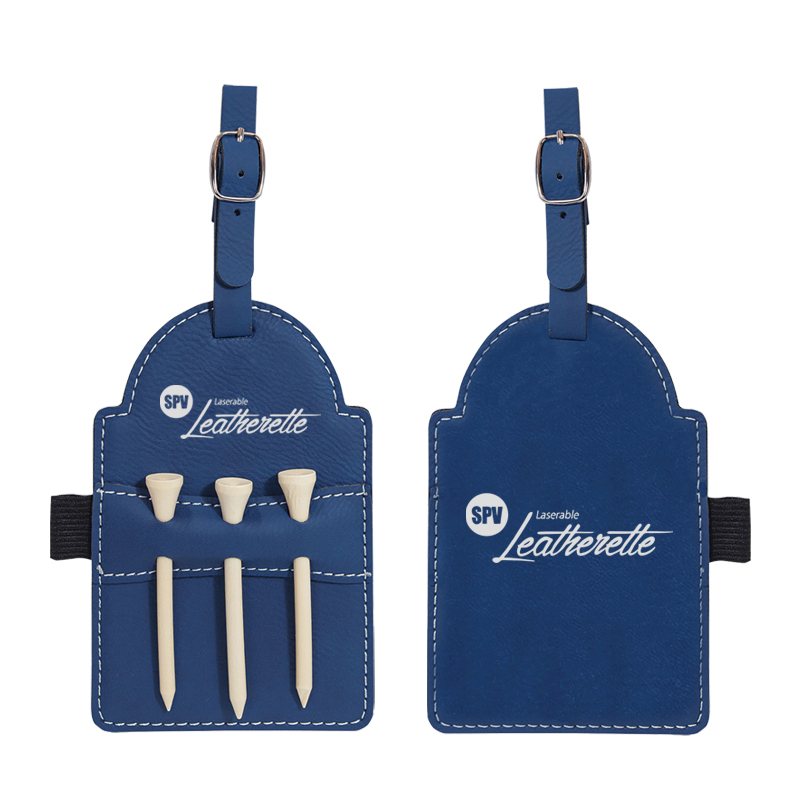 Clib Mála Gailf Leatherette Laserable le Tees