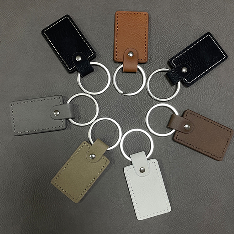 Keychains Dronuilleog Leatherette Laserable le Imeall Oiled