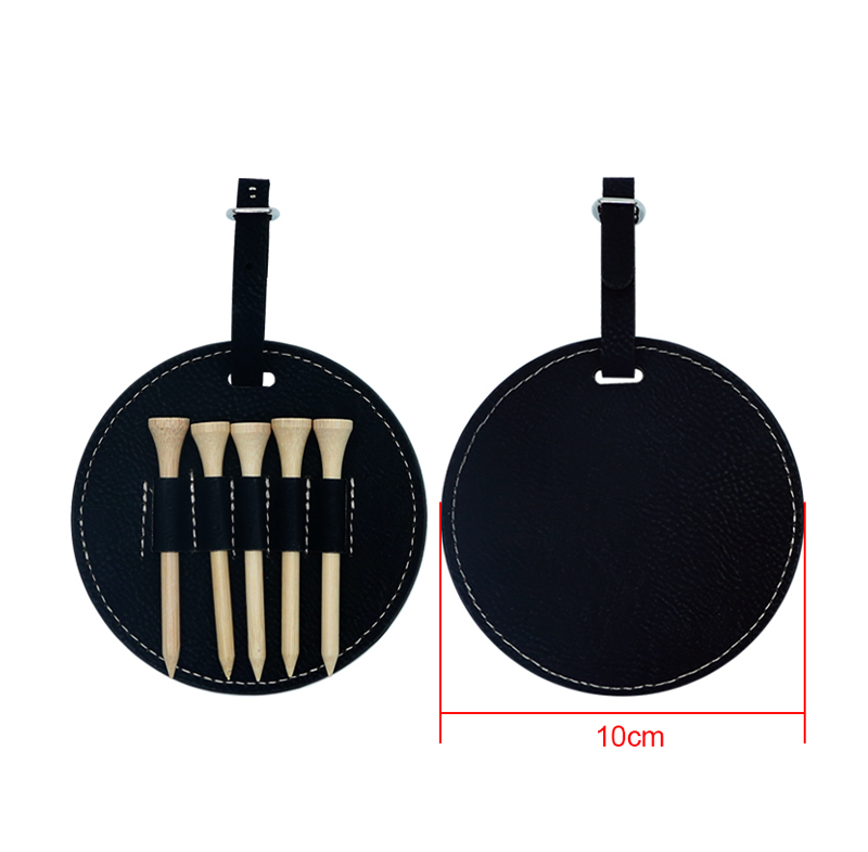 Clib Mála Gailf Babhta Leatherette Laserable le 5 Thí Adhmaid