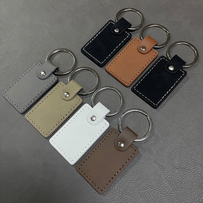 Keychains Dronuilleog Leatherette Laserable le Imeall Oiled