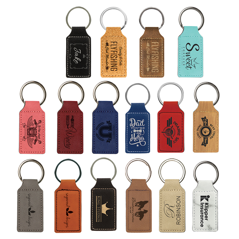 Keychain Dronuilleog Laserable Leatherette