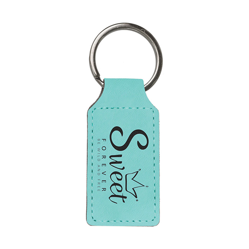 Keychain Oval Leatherette Laserable