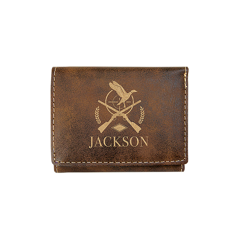 Sparán Trifold Leatherette Laserable