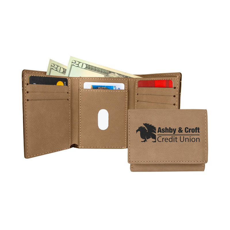 Sparán Trifold Leatherette Laserable