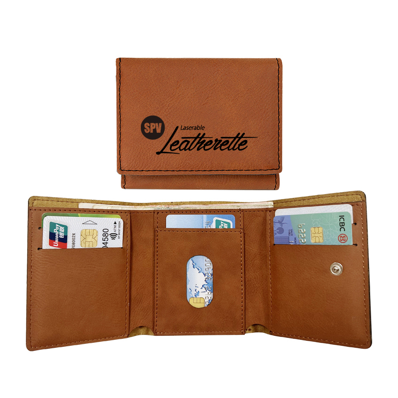 Sparán Trifold Leatherette Laserable