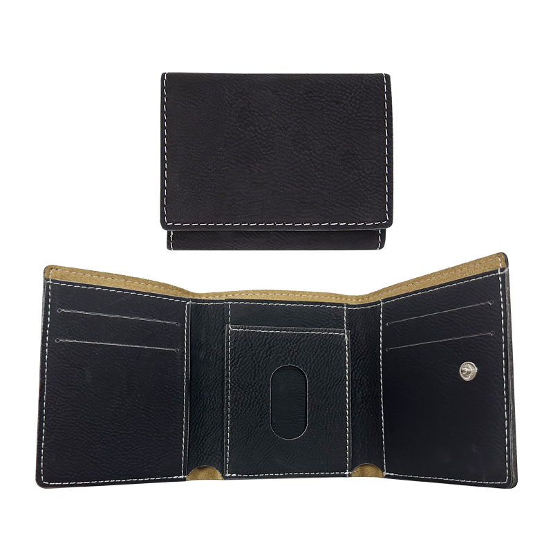 Sparán Trifold Leatherette Laserable