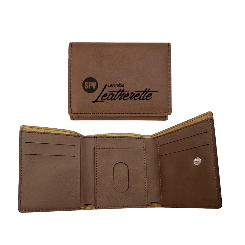 Sparán Trifold Leatherette Laserable