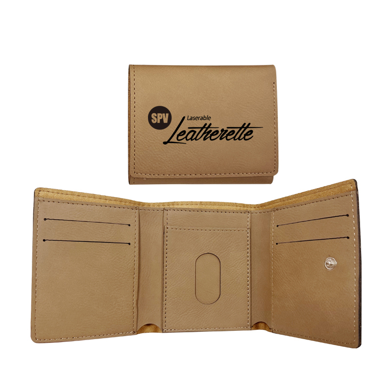 Sparán Trifold Leatherette Laserable
