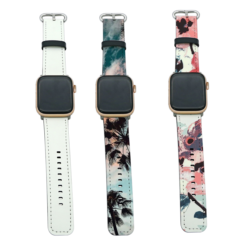 Bannaí Apple Watch Leathar Sublimation PU le haghaidh Sraith 1/2/3-42mm