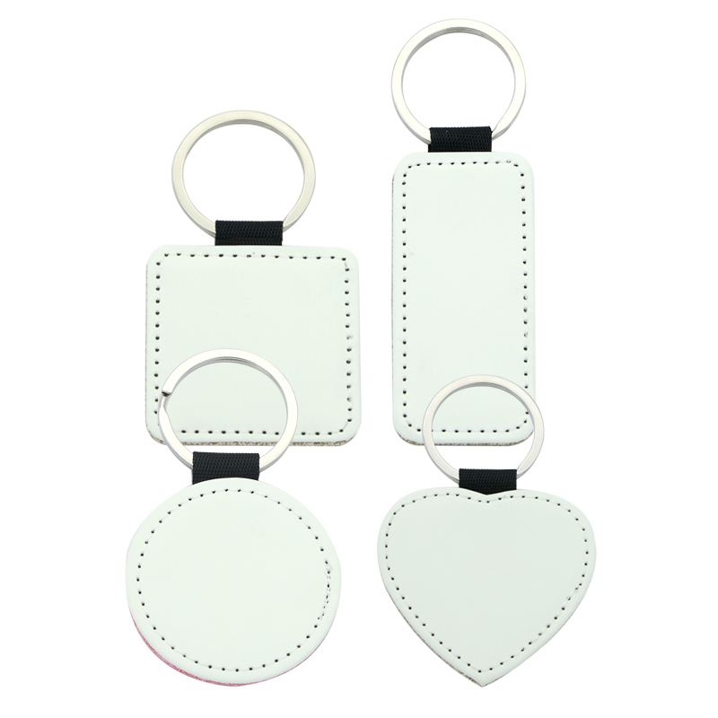 Sublimation Glittering Leatherette Babhta Keychain - Priontáil Thaobh Aonair