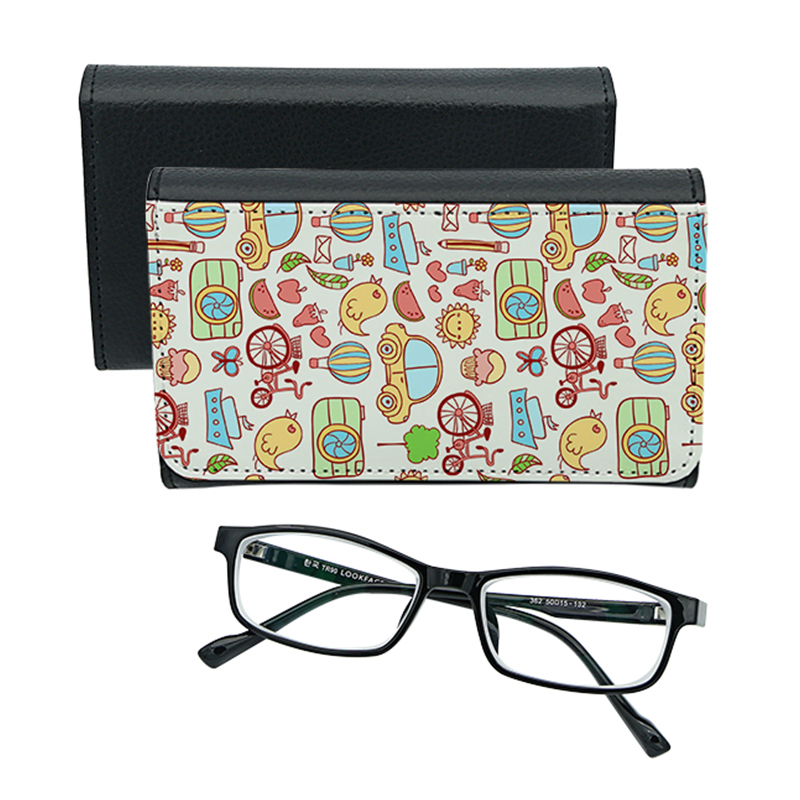 Cás Eyeglasses Leathar sublimation PU