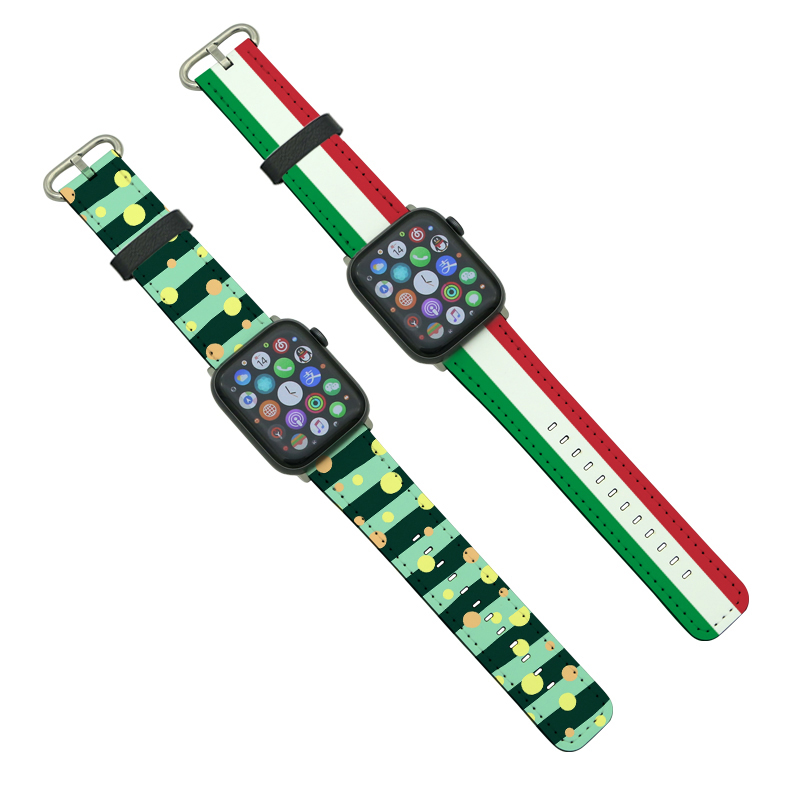 Bannaí Apple Watch Leathar Sublimation PU le haghaidh Sraith 1/2/3-38mm