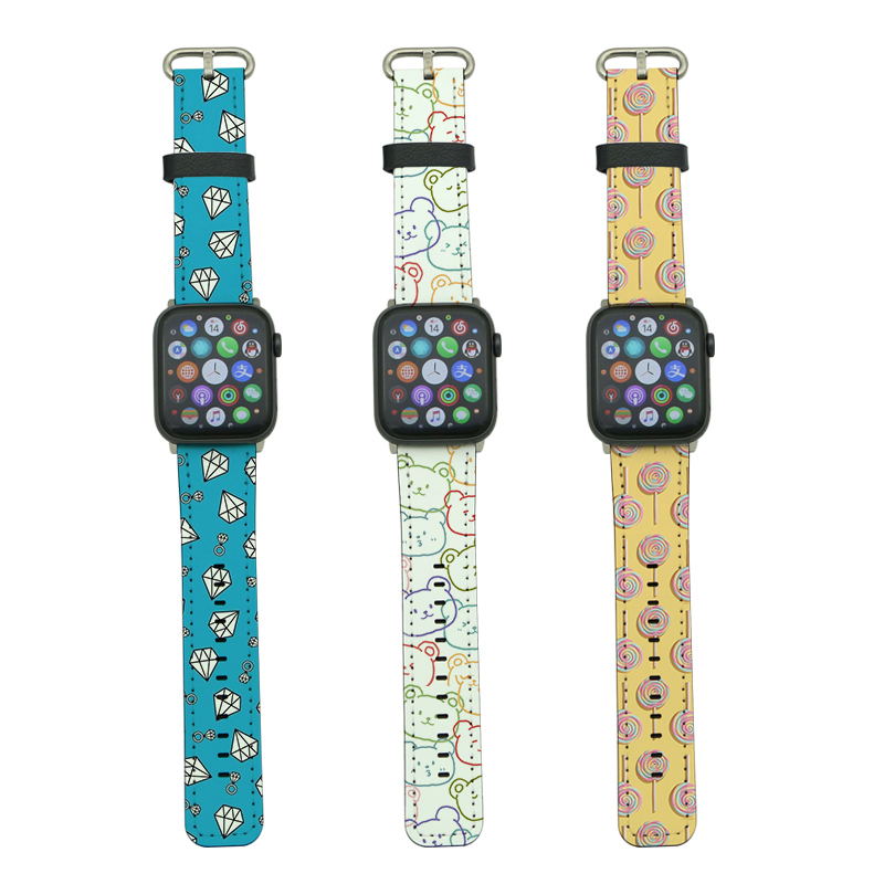 Bannaí iWatch Leathar PU Sublimation le haghaidh Sraith 4/5-40mm