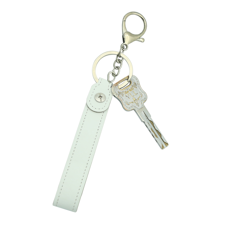Sublimation Leatherette Lanyard Keychain