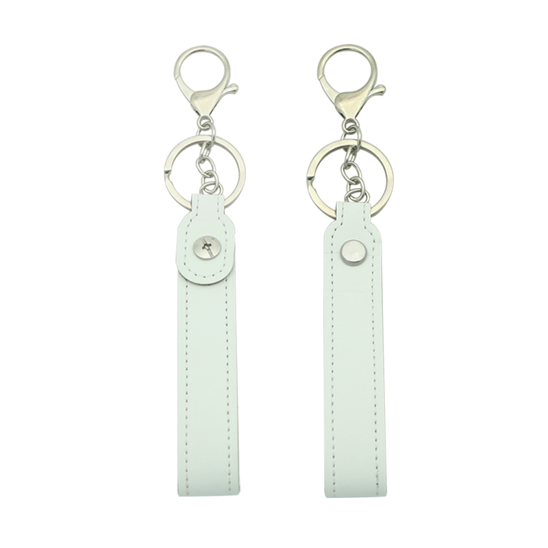 Sublimation Leatherette Lanyard Keychain