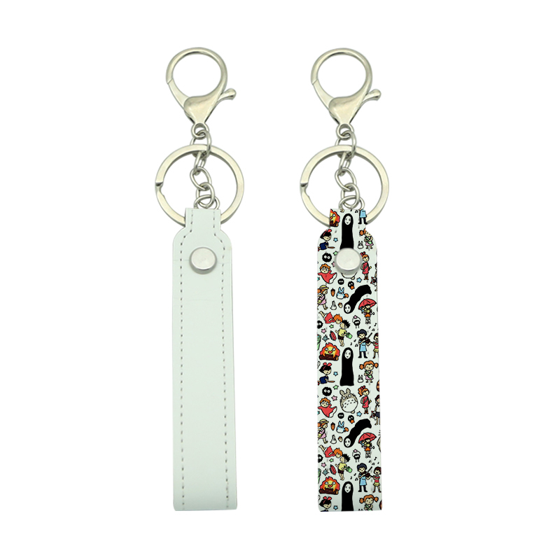 Sublimation Leatherette Lanyard Keychain