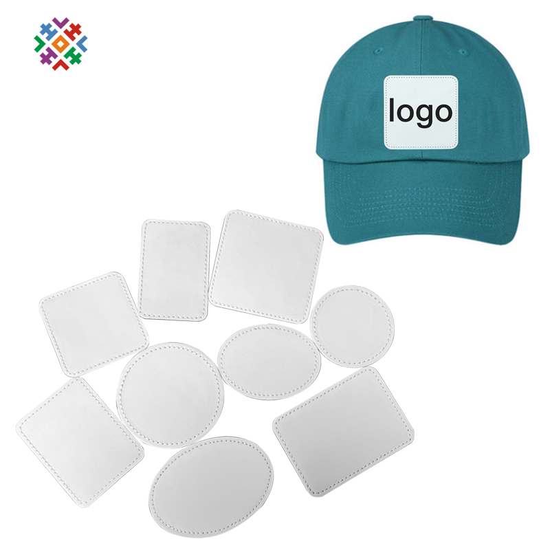 2 1/2' x 2 1/2' Paistí Leatherette Sublimation Cearnógach le greamaitheacha