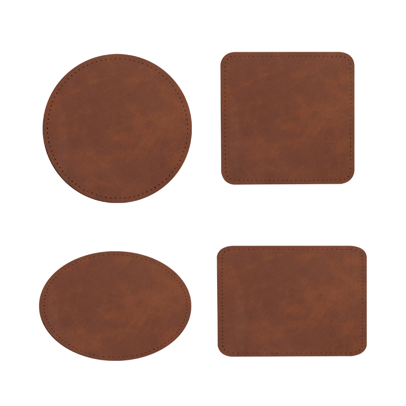 3 1/2' x 2 1/2' Paistí Leatherette Sublimation Oval le greamaitheacha