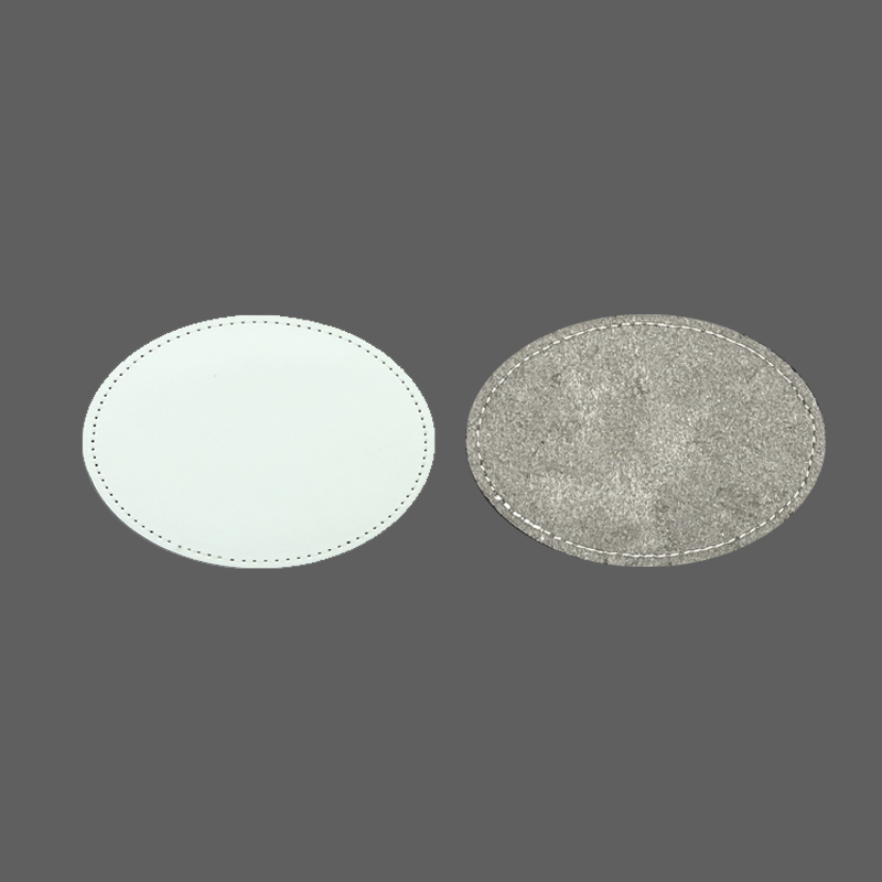 3 1/2' x 2 1/2' Paistí Leatherette Sublimation Oval le greamaitheacha