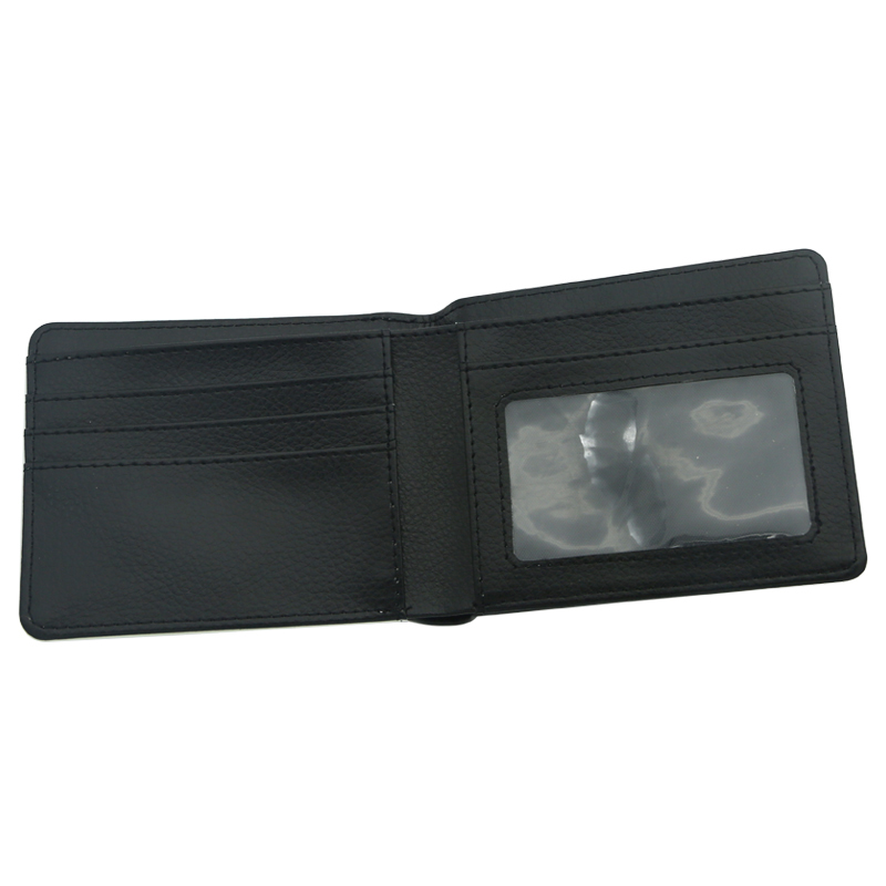 Sparán Dé-Fhillte Leatherette Sublimation na bhFear le Fuinneog Grianghraf