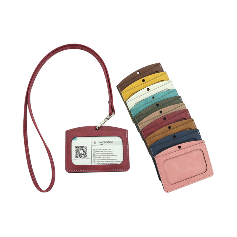 Sealbhóir Suaitheantas ID Leatherette Sublimation - Cothrománach