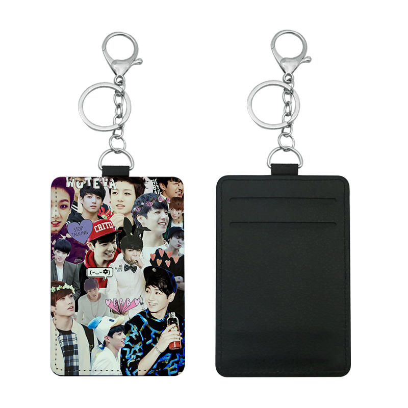 Sealbhóir Cárta Bus Sublimation Leatherette le 2 shliotán