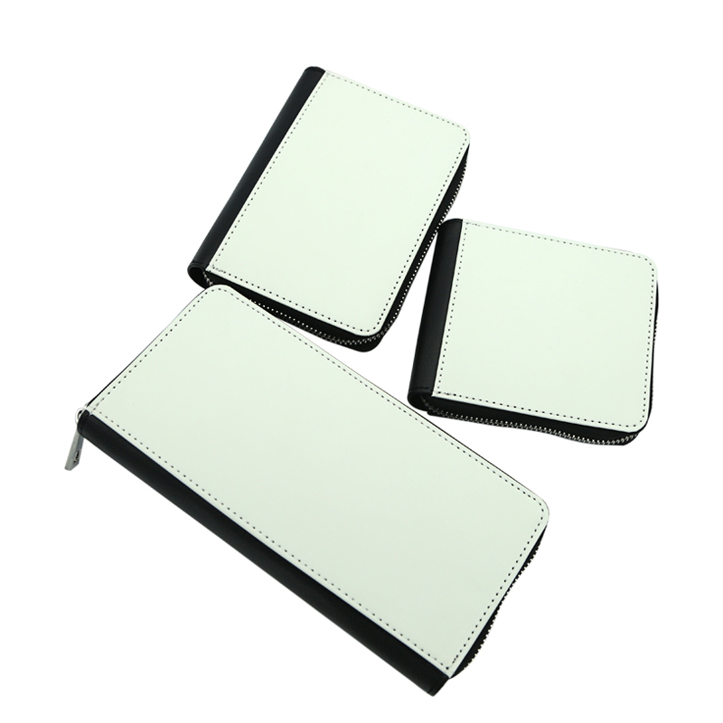 Sublimation Leatherette Zipper Wallets - Large
