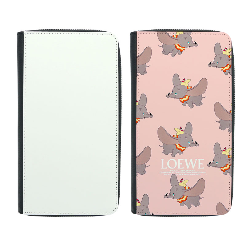 Sealbhóir Pas Sublimation Leatherette le Zipper agus Leathar PU Istigh