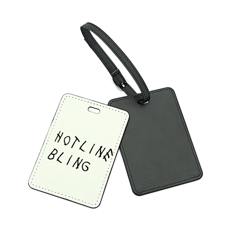 Sublimation PU Leathar Clib Bagáiste-Taobh Dúbailte Inphriontáilte