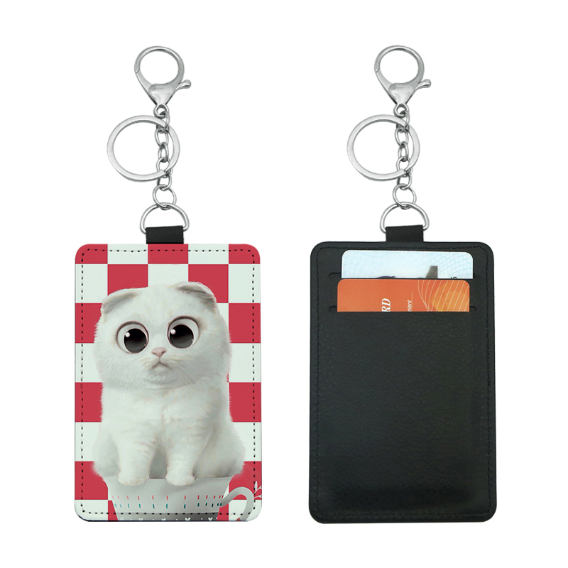 Sealbhóir Cárta Bus Sublimation Leatherette le 2 shliotán