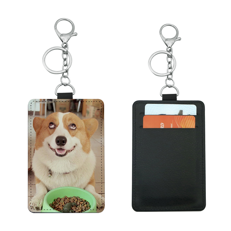 Sealbhóir Cárta Bus Sublimation Leatherette le 2 shliotán