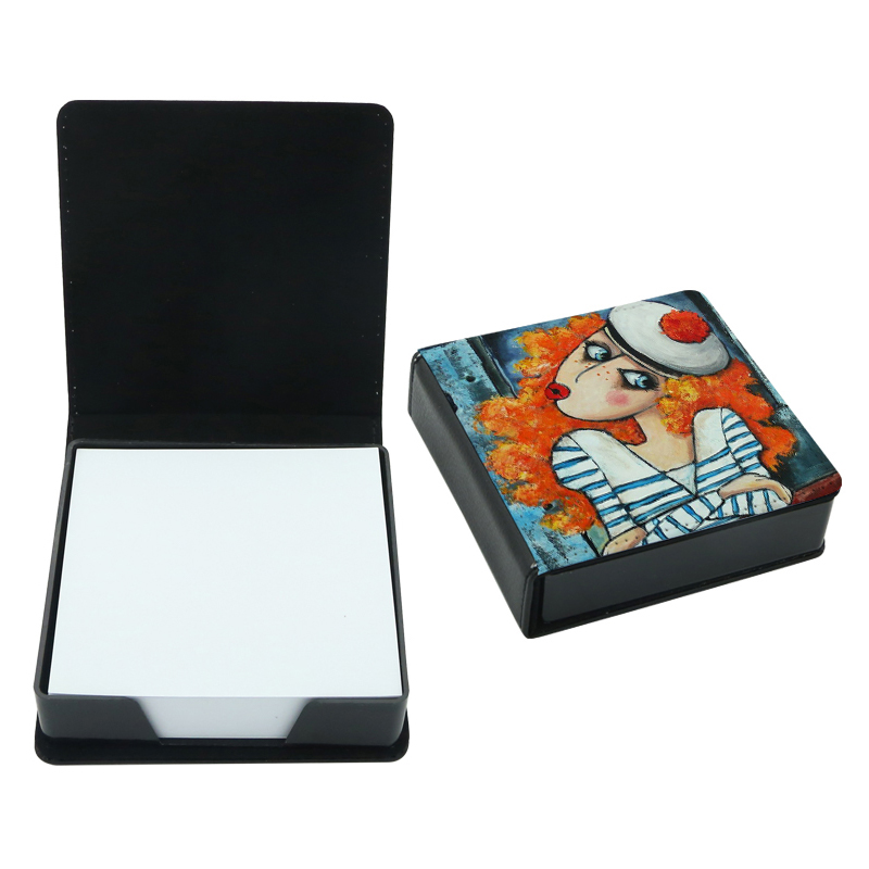 Bosca Nótaí Greamaitheach Leatherette Sublimation - Cearnóg