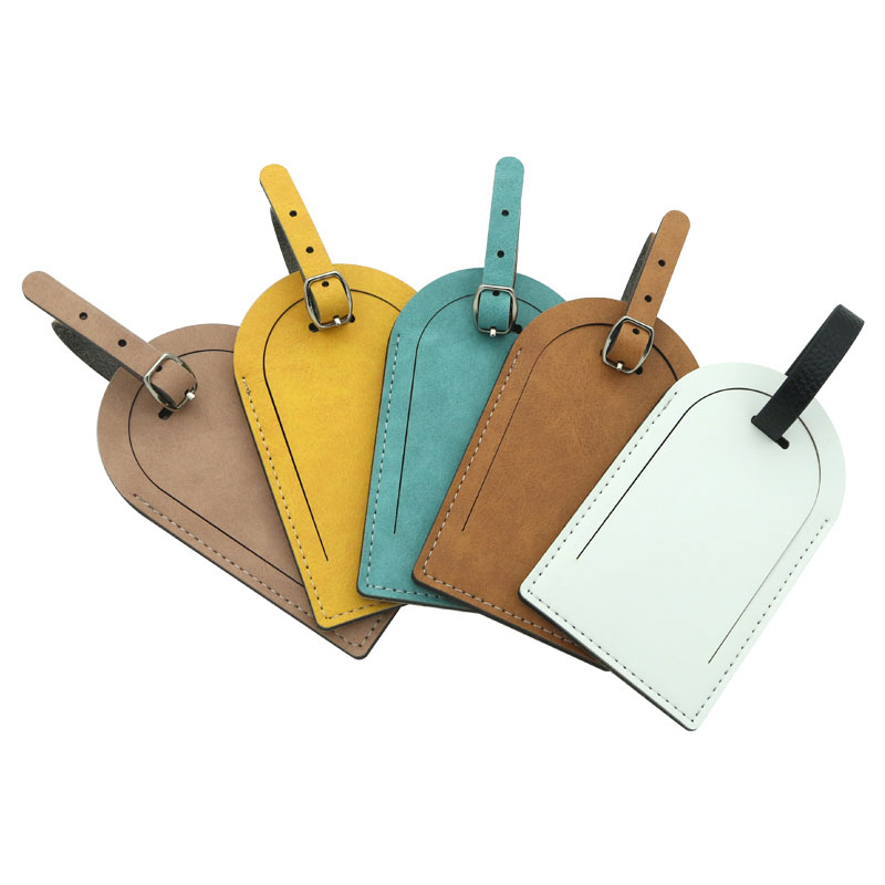 Sublimation Colorful Taobh Dúbailte PU Leathar Bagáiste Tag - Arcuation