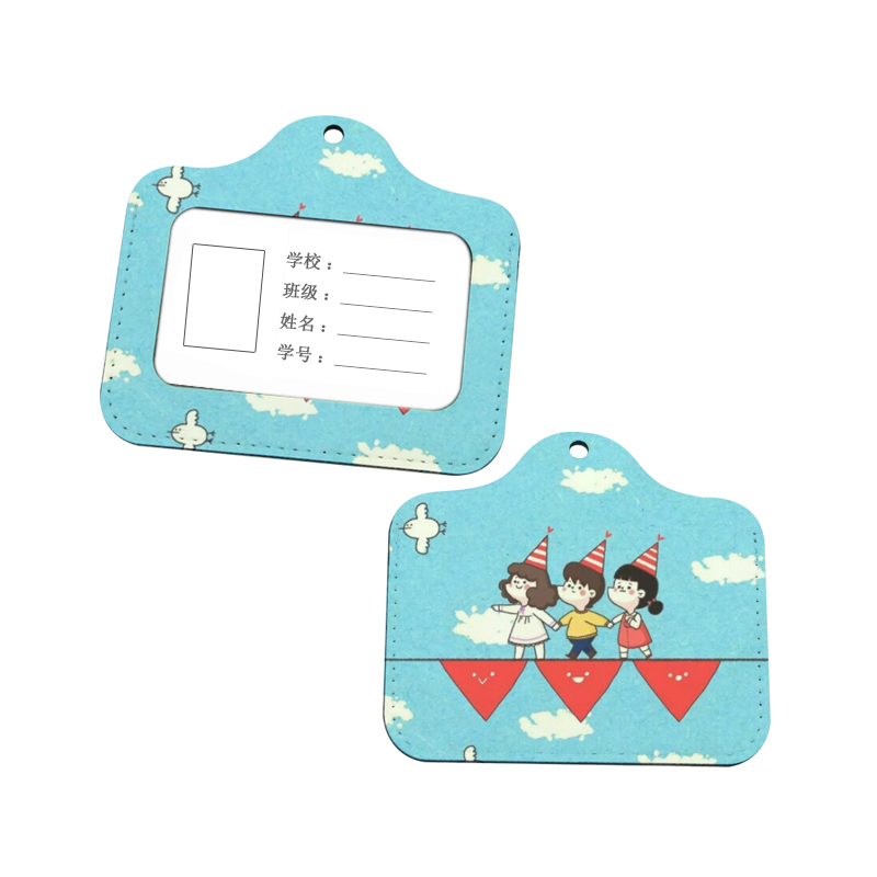 Sealbhóir Suaitheantas ID Leatherette Sublimation - Cothrománach