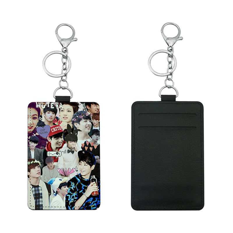 Sealbhóir Cárta Bus Sublimation Leatherette le 2 shliotán