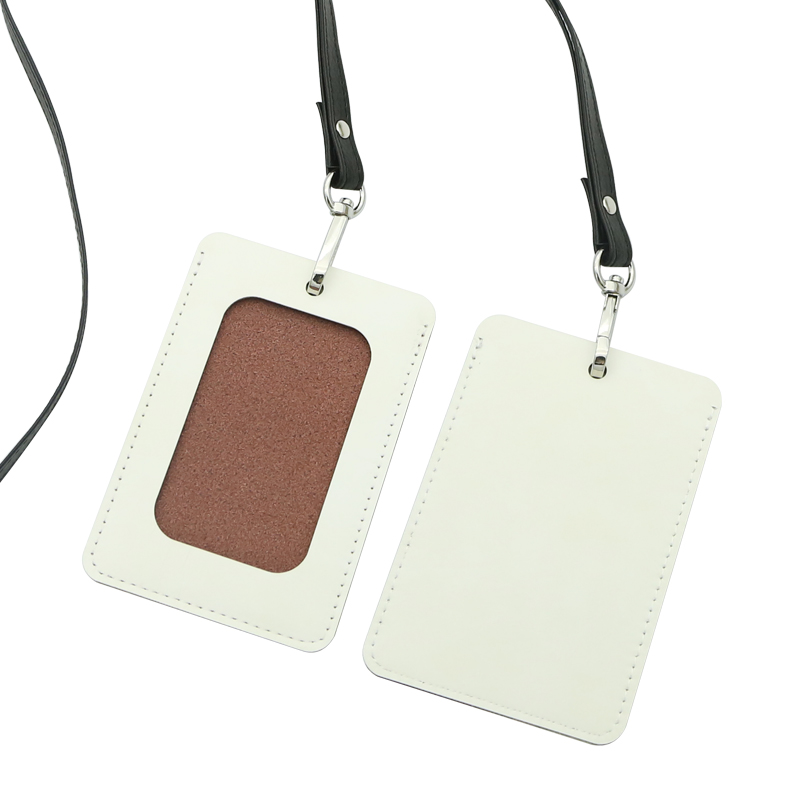 Sealbhóir Suaitheantas ID Leatherette Sublimation - Díreach