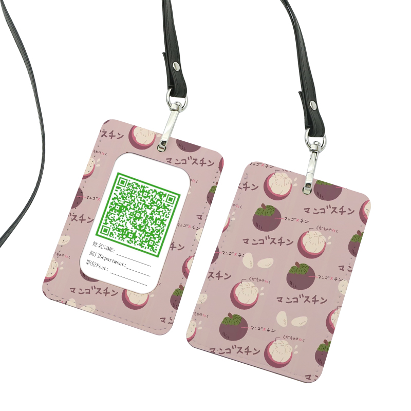 Sealbhóir Suaitheantas ID Leatherette Sublimation - Díreach