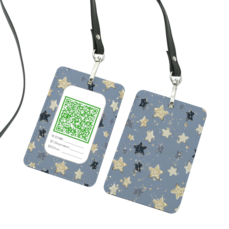 Sealbhóir Suaitheantas ID Leatherette Sublimation - Díreach