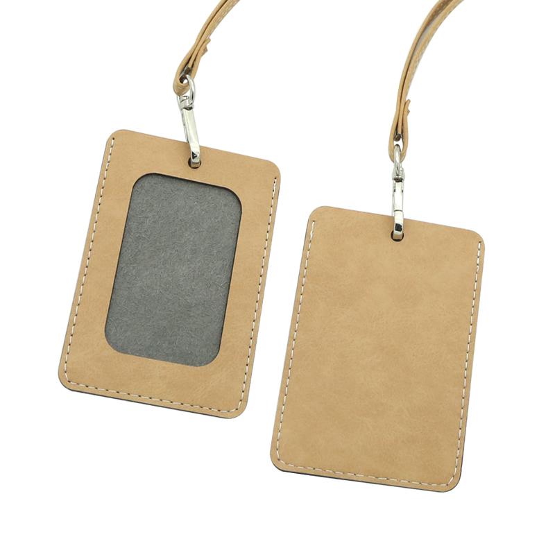 Sealbhóir Suaitheantas ID Leatherette Sublimation - Díreach