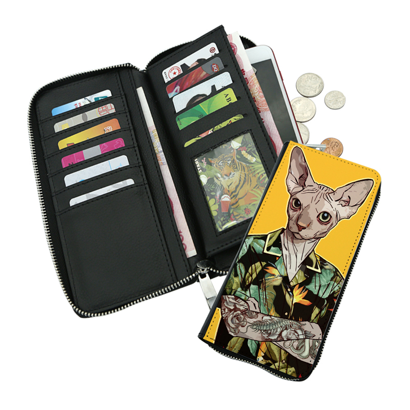 Sublimation Leatherette Zipper Wallets - Large
