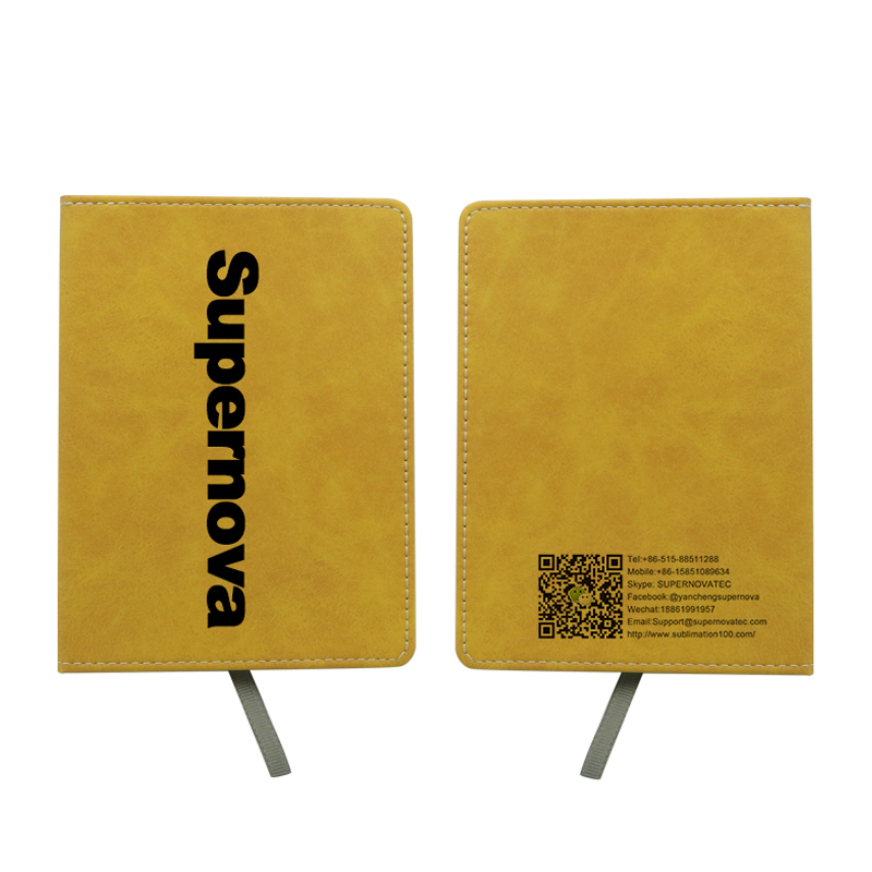 Leabhar nótaí Leathar Dath Sublimation - Méid A4