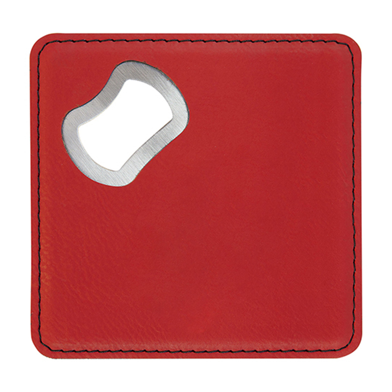 Coaster Leatherette Laserable le Oscailteoir Buidéal