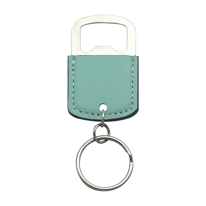 Oscailte Buidéal Oval Leatherette Laserable Keychain